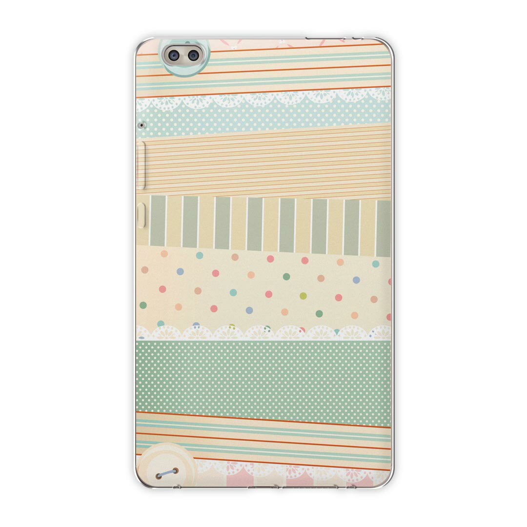 dtab compact d-02k docomo dタブ 用 タブレット ケース タブレット カバー TPU ソフトケース 007725 ユニーク 水玉　カラフル　パステ..