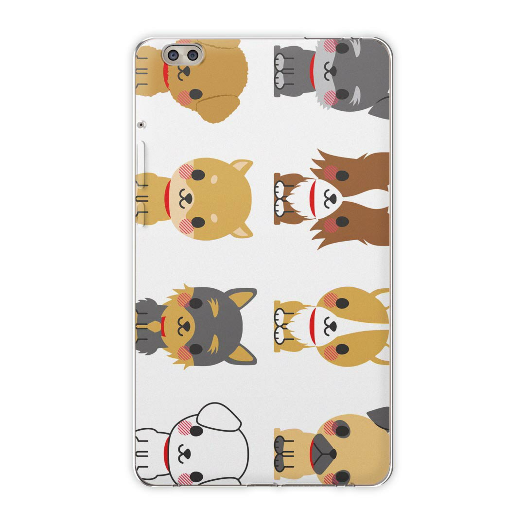 dtab compact d-02k docomo dタブ 用 タブレット ケース タブレット カバー TPU ソフトケース 007882 アニマル 犬　いぬ　イラスト　柴犬　プードル