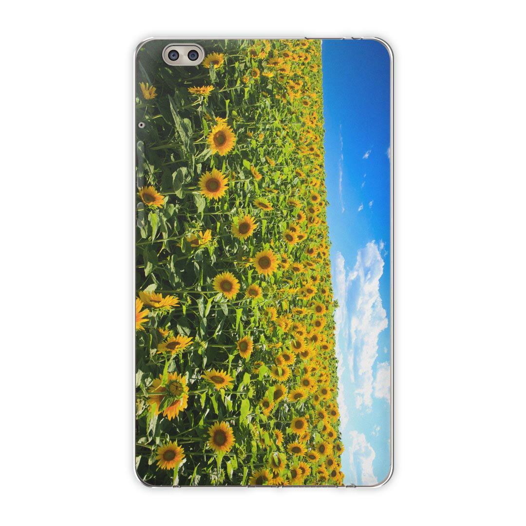 dtab compact d-02k docomo dタブ 用 タブレット ケース タブレット カバー TPU ソフトケース 007936 フラワー 写真 花 フラワー 向日葵 ひまわり