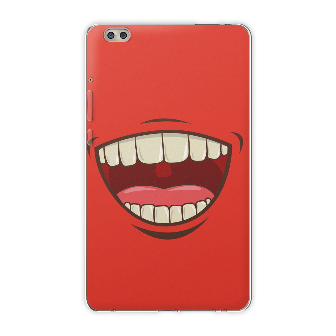 dtab compact d-02k docomo dタブ 用 タブレット ケース タブレット カバー TPU ソフトケース 008104 ユニーク 口　くち　赤　イラスト