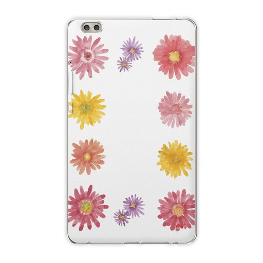 dtab compact d-02k docomo dタブ 用 タブレット ケース タブレット カバー TPU ソフトケース 008154 フラワー 花 フラワー 水彩 パステル dtab compact d-02k docomo dタブ 用 タブレット ケース タブレット カバー TPU ソフトケース 008154 フラワー 花 フラワー 水彩 パステル