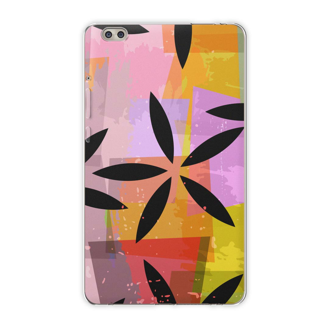 dtab compact d-02k docomo dタブ 用 タブレット ケース タブレット カバー TPU ソフトケース 008309 ユニーク 花　フラワー　カラフル　模様