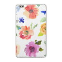 dtab compact d-02k docomo dタブ 用 タブレット ケース タブレット カバー TPU ソフトケース 008752 フラワー 花 フラワー 水彩 カラフル(2)