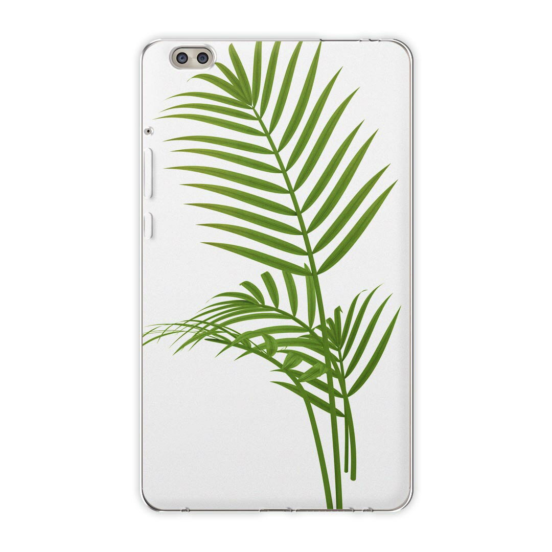 dtab compact d-02k docomo dタブ 用 タブレット ケース タブレット カバー TPU ソフトケース 009543 植物　シンプル　緑