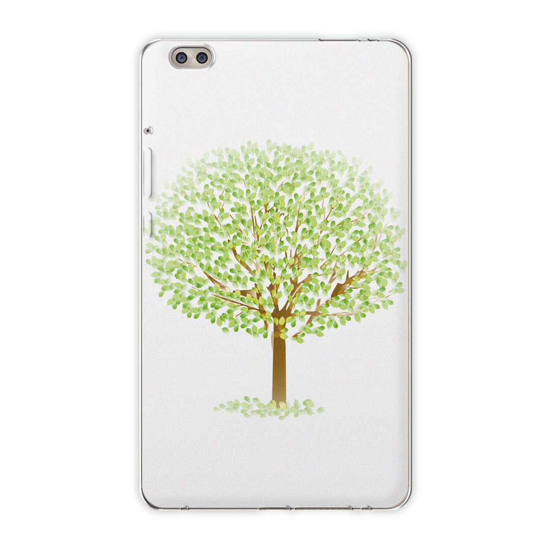 dtab compact d-02k docomo dタブ 用 タブレット ケース タブレット カバー TPU ソフトケース 009550 植物 緑 シンプル