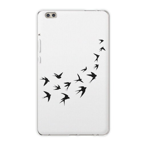 dtab compact d-02k docomo dタブ 用 タブレット ケース タブレット カバー TPU ソフトケース 009730 鳥 シンプル モノクロ dtab compact d-02k docomo dタブ 用 タブレット ケース タブレット カバー TPU ソフトケース 009730 鳥 シンプル モノクロ