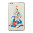 dtab compact d-02k docomo dタブ 用 タブレット ケース タブレット カバー TPU ソフトケース 009740 クリスマス ツリー 青