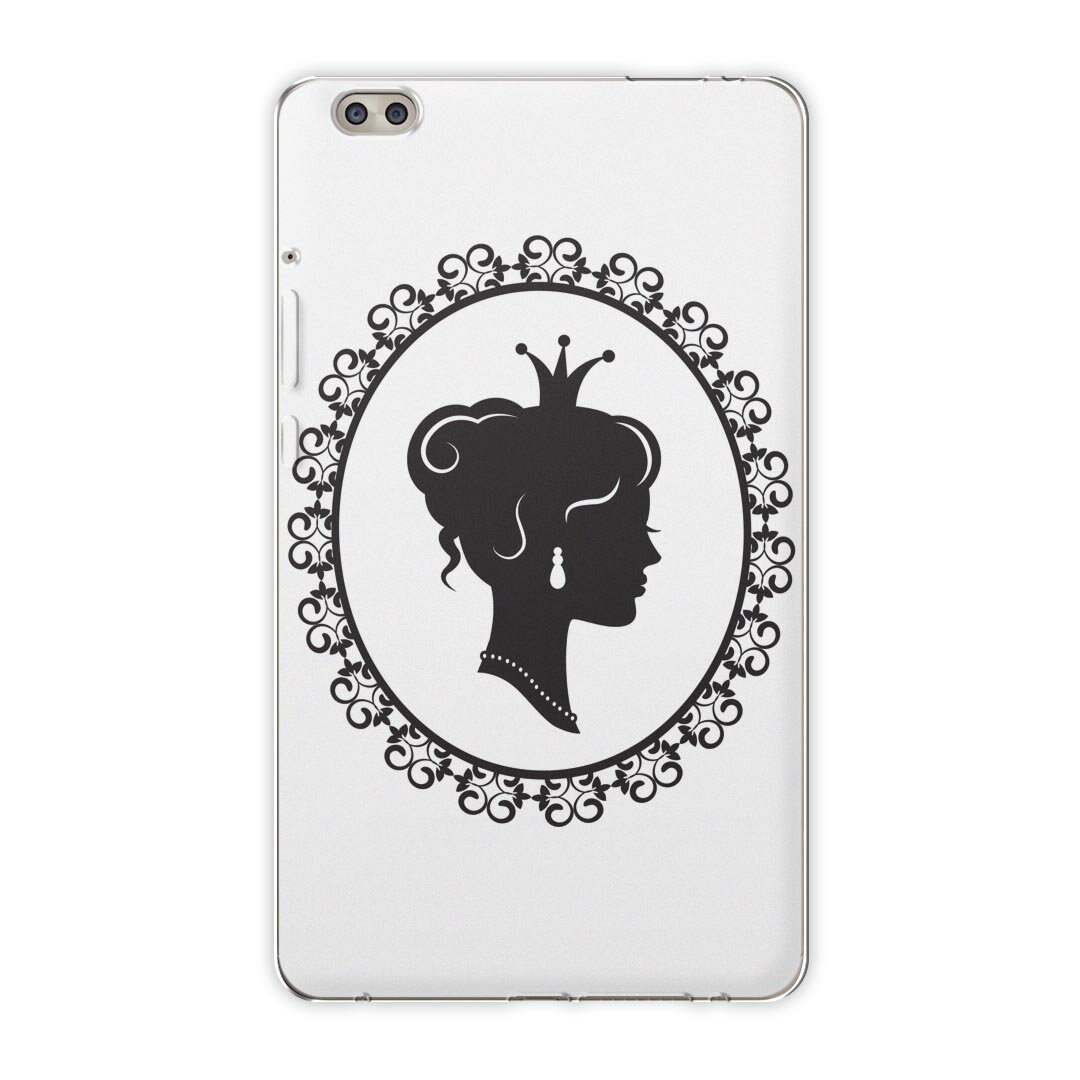 dtab compact d-02k docomo dタブ 用 タブレット ケース タブレット カバー TPU ソフトケース 009790 人物 モノクロ アンティーク