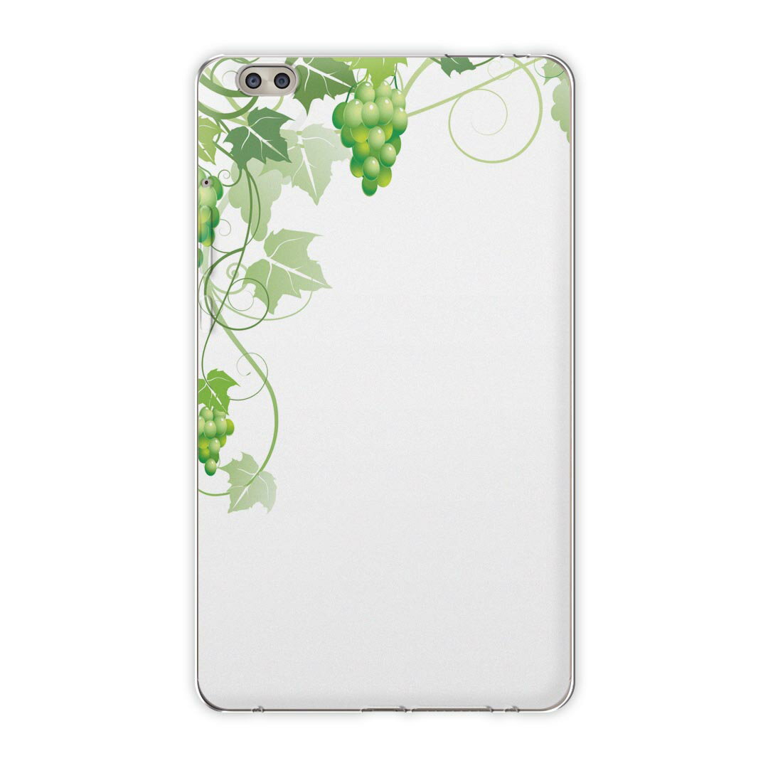dtab compact d-02k docomo dタブ 用 タブレット ケース タブレット カバー TPU ソフトケース 010077 植物 ぶどう 緑