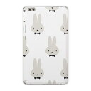 dtab compact d-02k docomo dタブ 用 タブレット ケース タブレット カバー TPU ソフトケース 010486 動物 うさぎ 白 黒