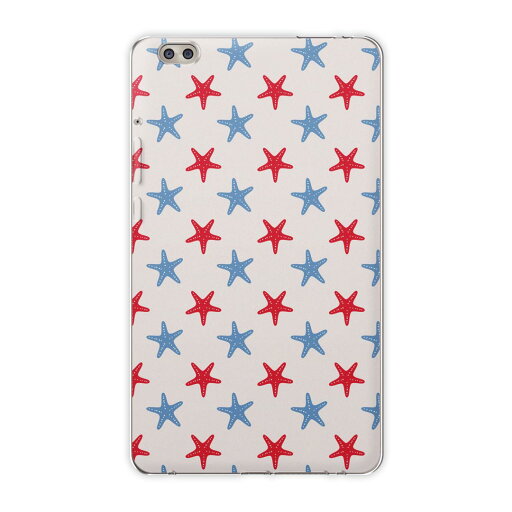 dtab compact d-02k docomo dタブ 用 タブレット ケース タブレット カバー TPU ソフトケース 010545 ヒトデ 赤 青 dtab compact d-02k docomo dタブ 用 タブレット ケース タブレット カバー TPU ソフトケース 010545 ヒトデ 赤 青