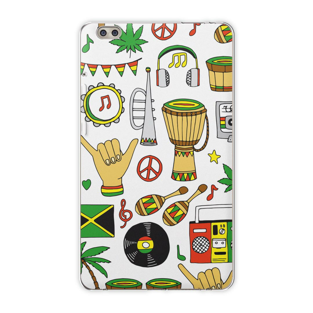 dtab compact d-02k docomo dタブ 用 タブレット ケース タブレット カバー TPU ソフトケース 010915 レゲエ　音楽　ミュージック