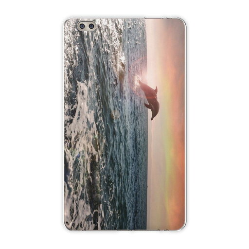 dtab compact d-02k docomo dタブ 用 タブレット ケース タブレット カバー TPU ソフトケース 010940 海 イルカ 写真 dtab compact d-02k docomo dタブ 用 タブレット ケース タブレット カバー TPU ソフトケース 010940 海 イルカ 写真