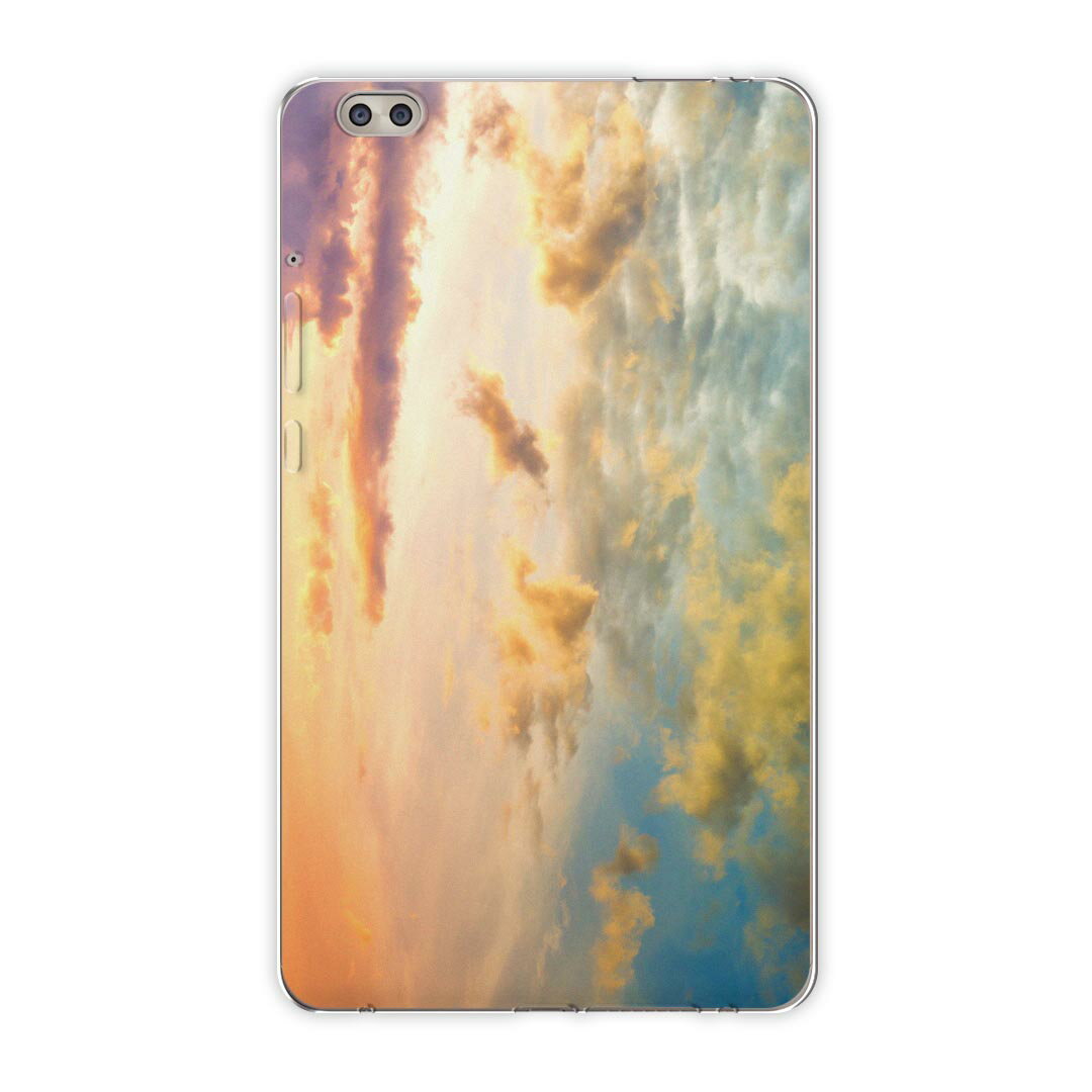 dtab compact d-02k docomo dタブ 用 タブレット ケース タブレット カバー TPU ソフトケース 011092 空　写真　夕焼け