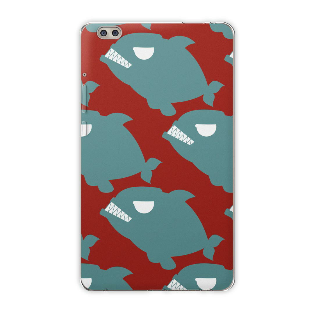 dtab compact d-02k docomo dタブ 用 タブレット ケース タブレット カバー TPU ソフトケース 011180 魚　生き物　キャラクター