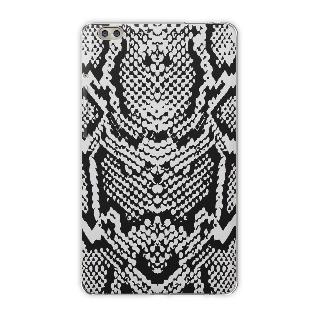 dtab compact d-02k docomo dタブ 用 タブレット ケース タブレット カバー TPU ソフトケース 011586 蛇柄　アニマル柄　黒