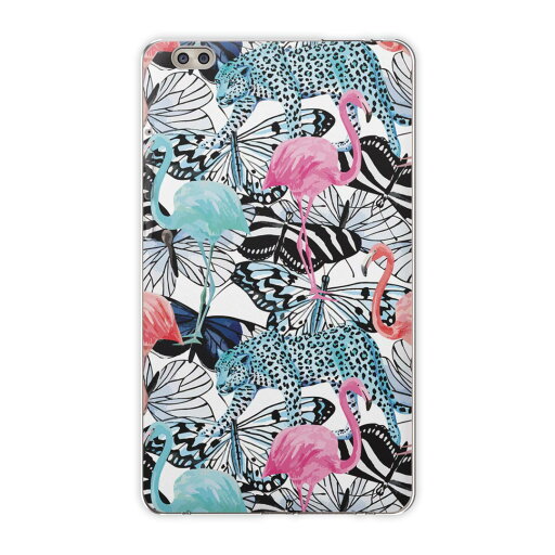 dtab compact d-02k docomo dタブ 用 タブレット ケース タブレット カバー TPU ソフトケース 011591 動物 フラミンゴ 蝶 dtab compact d-02k docomo dタブ 用 タブレット ケース タブレット カバー TPU ソフトケース 011591 動物 フラミンゴ 蝶
