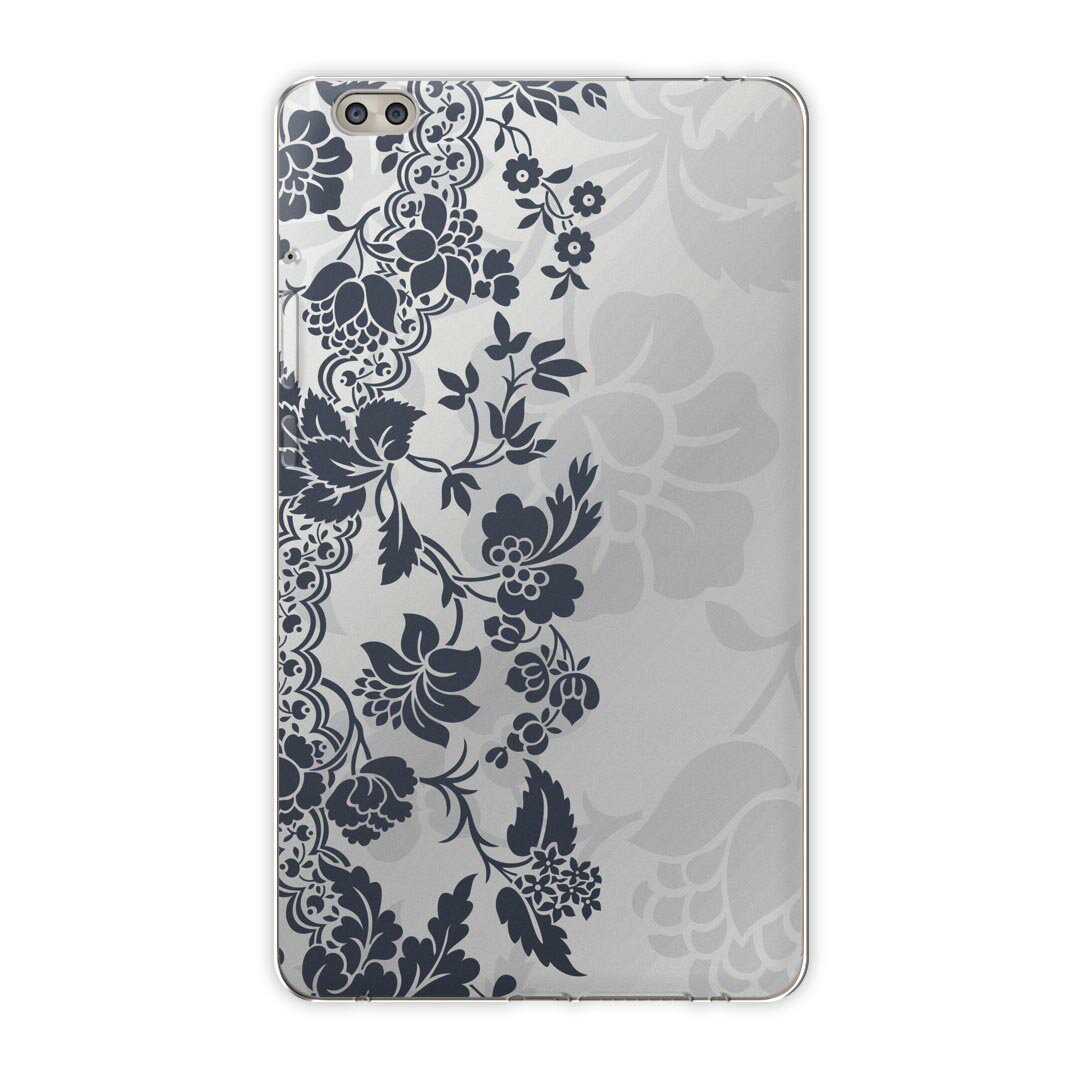 dtab compact d-02k docomo dタブ 用 タブレット ケース タブレット カバー TPU ソフトケース 011744 花 シック エレガント
