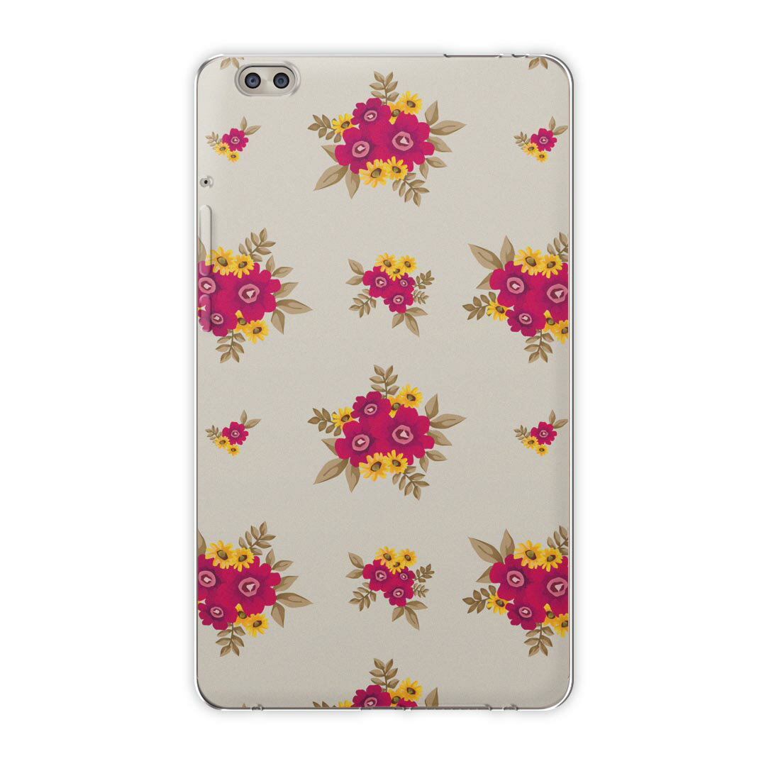 dtab compact d-02k docomo dタブ 用 タブレット ケース タブレット カバー TPU ソフトケース 011799 花 フラワー ピンク