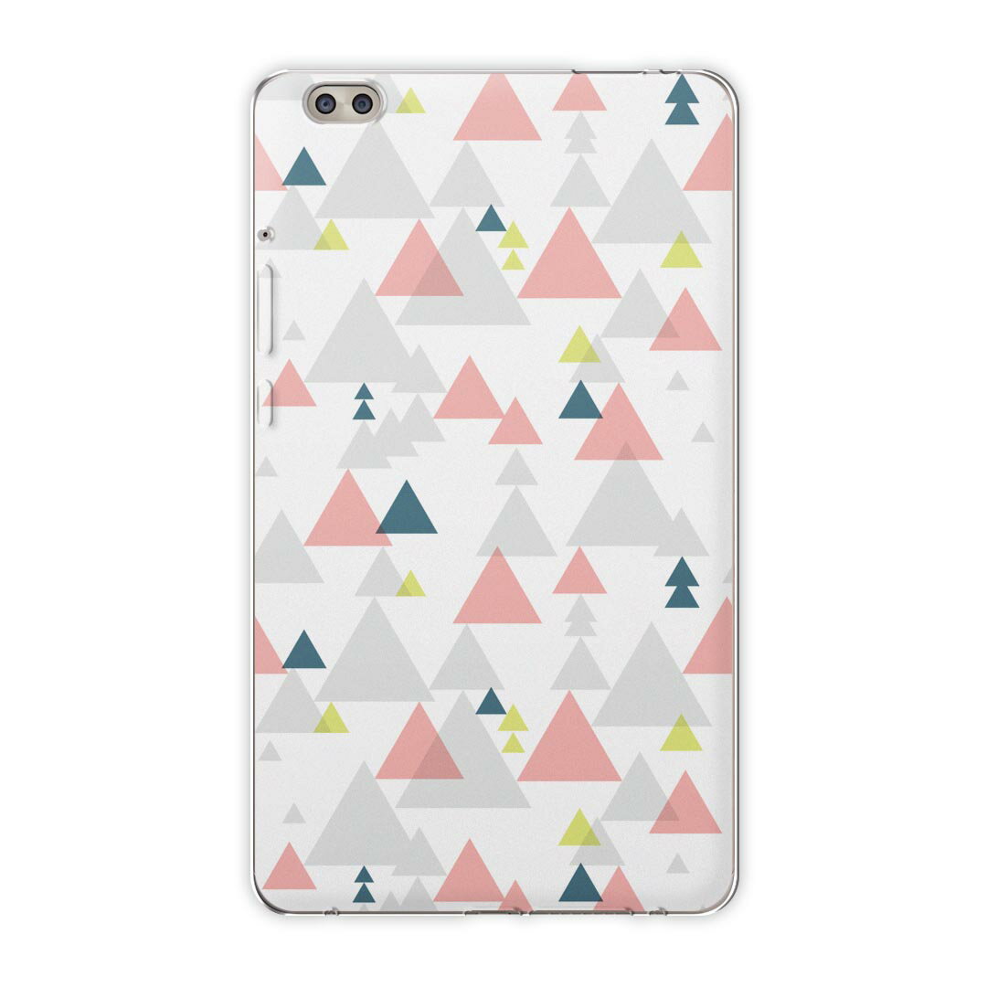 dtab compact d-02k docomo dタブ 用 タブレット ケース タブレット カバー TPU ソフトケース 012027 三角　シンプル　柄