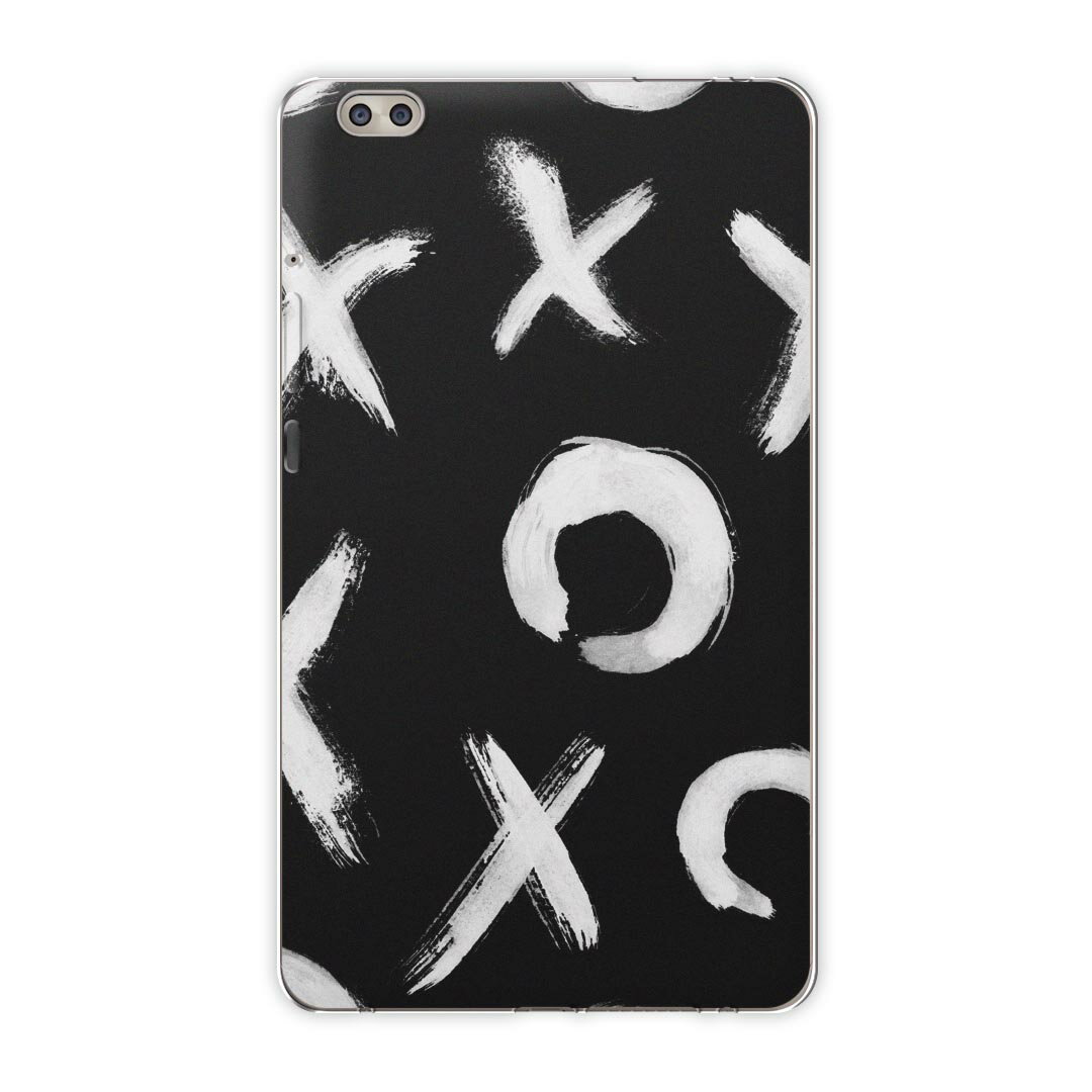 dtab compact d-02k docomo dタブ 用 タブレット ケース タブレット カバー TPU ソフトケース 012301 マーク　白　黒