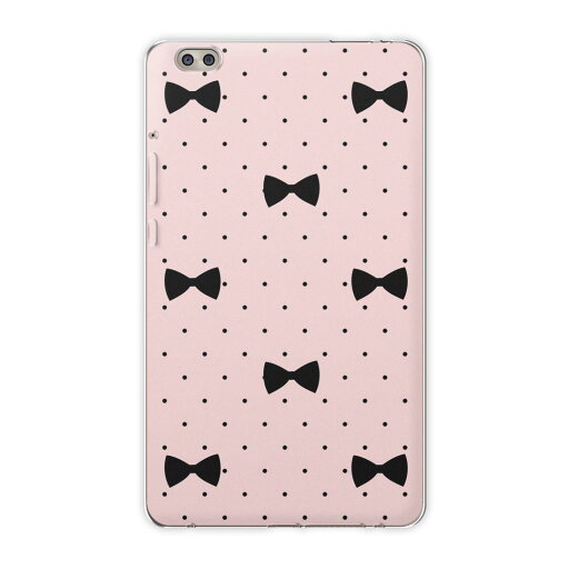 dtab compact d-02k docomo dタブ 用 タブレット ケース タブレット カバー TPU ソフトケース 012525 ピンク ドット リボン dtab compact d-02k docomo dタブ 用 タブレット ケース タブレット カバー TPU ソフトケース 012525 ピンク ドット リボン