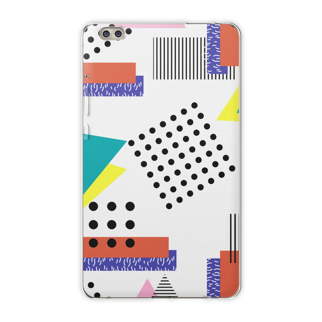 dtab compact d-02k docomo dタブ 用 タブレット ケース タブレット カバー TPU ソフトケース 012572 三角　四角　ポップ