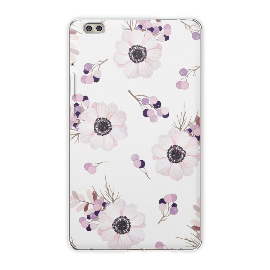 dtab compact d-02k docomo dタブ 用 タブレット ケース タブレット カバー TPU ソフトケース 012585 花 花柄 かわいい