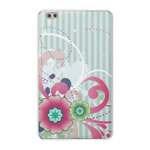 dtab compact d-02k docomo dタブ 用 タブレット ケース タブレット カバー TPU ソフトケース 012656 花 ストライプ エレガント dtab compact d-02k docomo dタブ 用 タブレット ケース タブレット カバー TPU ソフトケース 012656 花 ストライプ エレガント