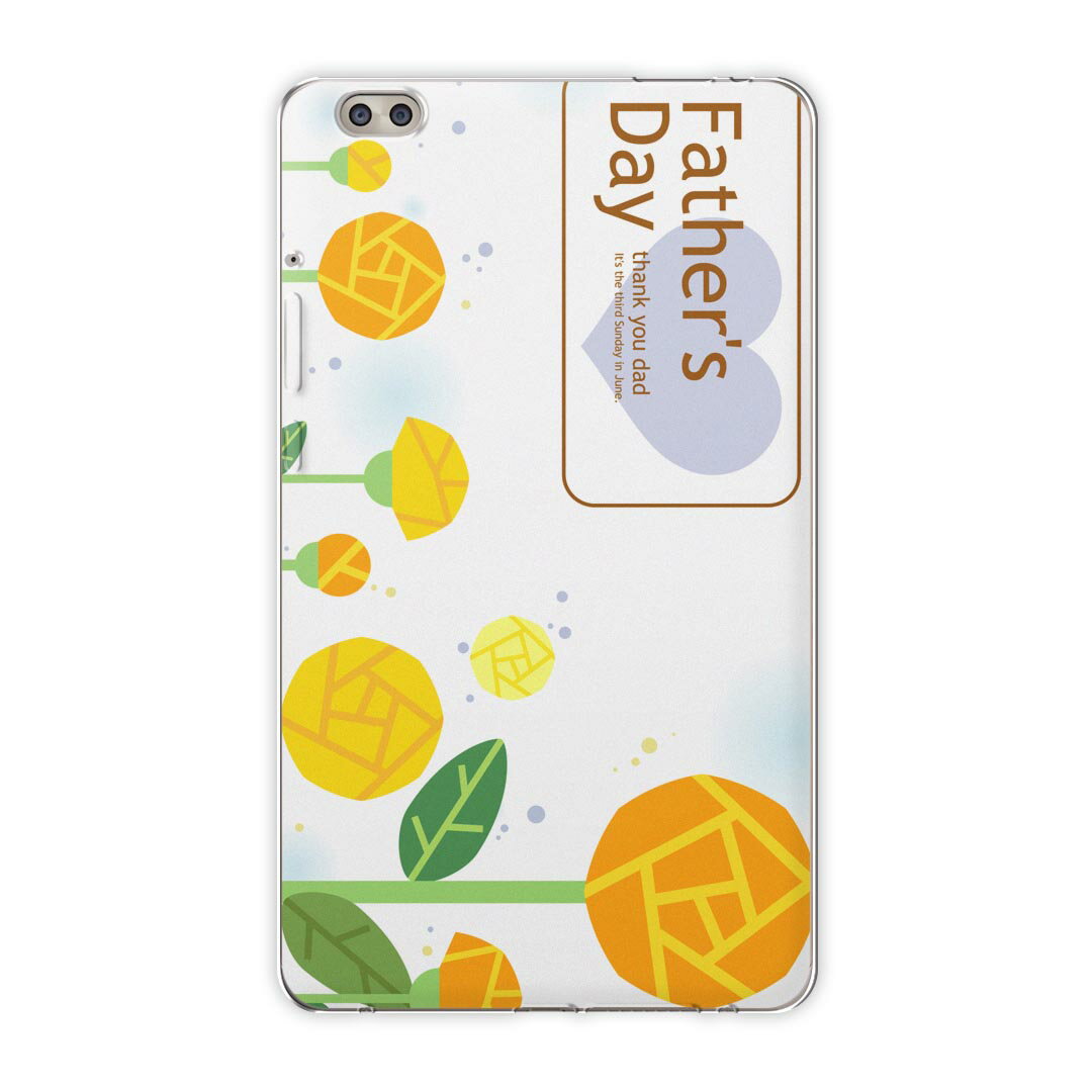 dtab compact d-02k docomo dタブ 用 タブレット ケース タブレット カバー TPU ソフトケース 012972 父の日 花 黄色