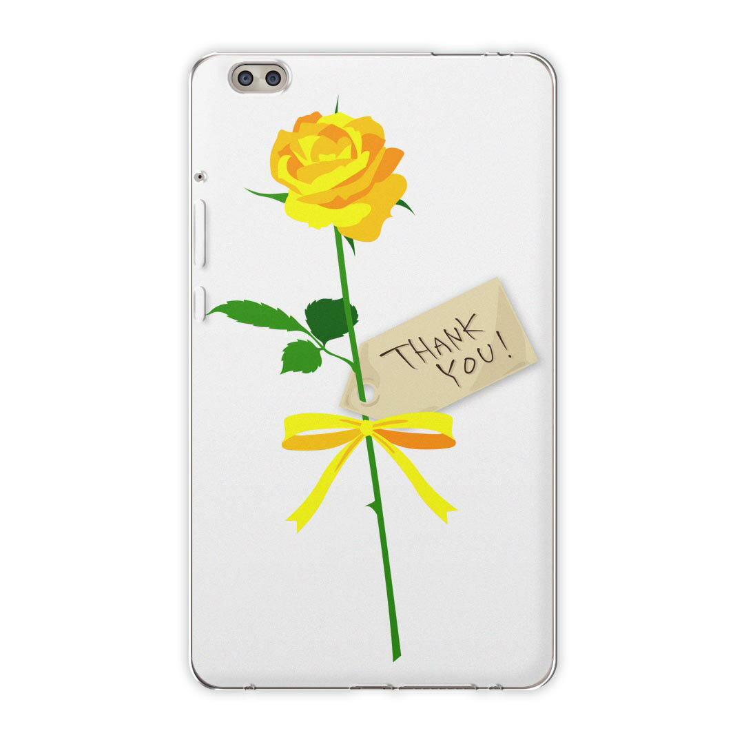 dtab compact d-02k docomo dタブ 用 タブレット ケース タブレット カバー TPU ソフトケース 012986 父の日 黄色 花