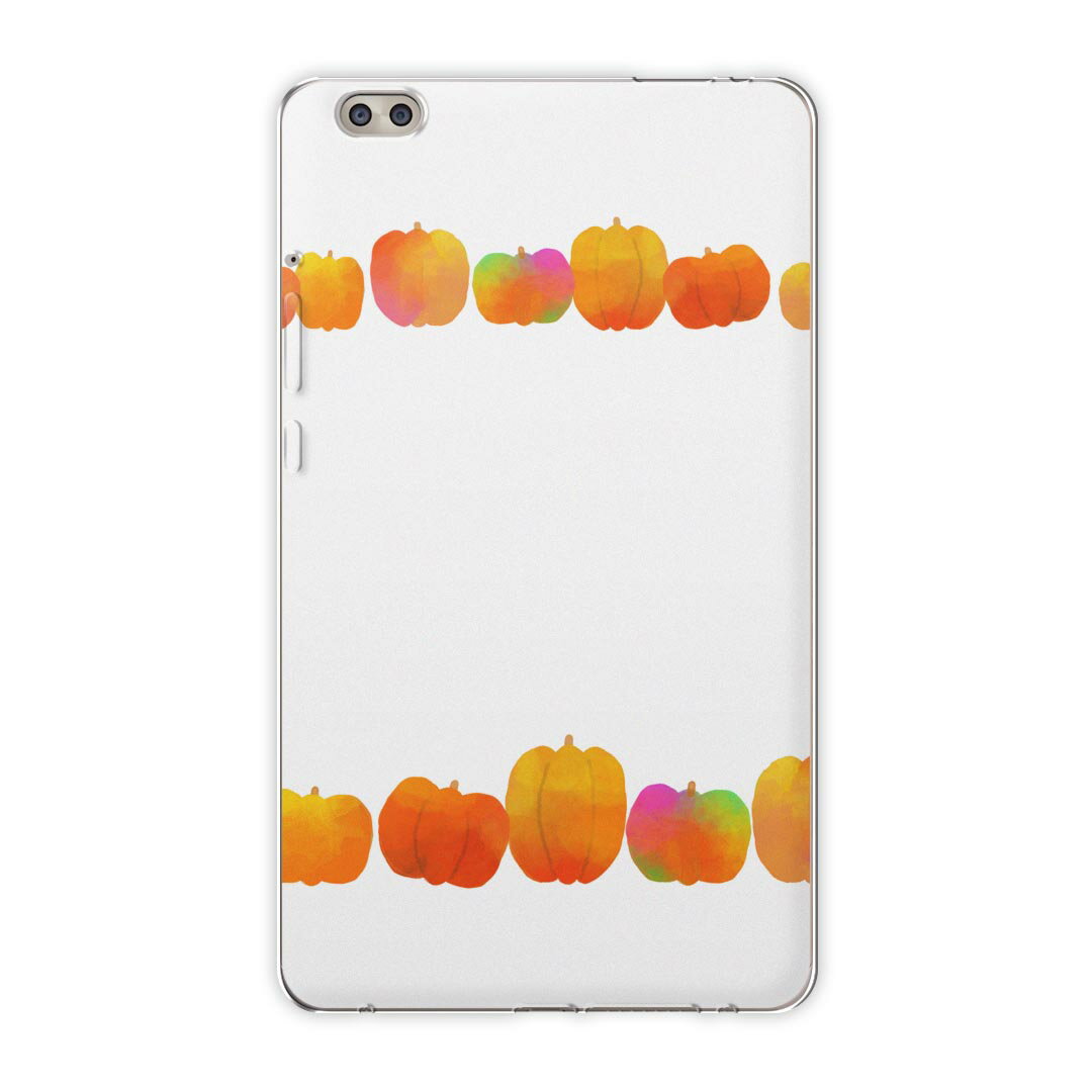 dtab compact d-02k docomo dタブ 用 タブレット ケース タブレット カバー TPU ソフトケース 013347 かぼちゃ　ハロウィン　オレンジ