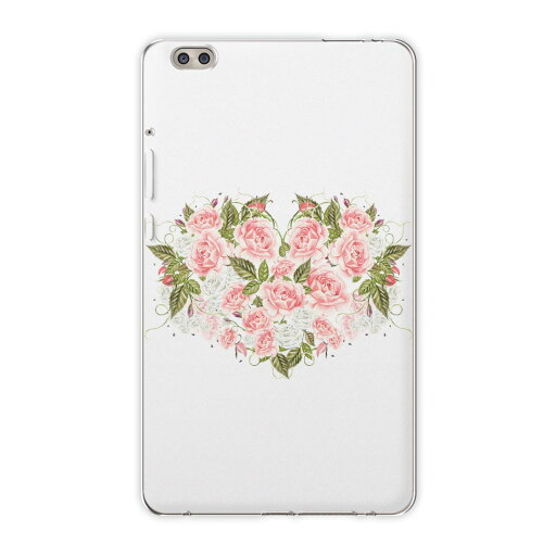 dtab compact d-02k docomo dタブ 用 タブレット ケース タブレット カバー TPU ソフトケース 013473 花 葉 ハート dtab compact d-02k docomo dタブ 用 タブレット ケース タブレット カバー TPU ソフトケース 013473 花 葉 ハート