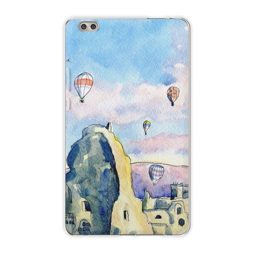 dtab compact d-02k docomo dタブ 用 タブレット ケース タブレット カバー TPU ソフトケース 013535 水彩 気球 風景 dtab compact d-02k docomo dタブ 用 タブレット ケース タブレット カバー TPU ソフトケース 013535 水彩 気球 風景