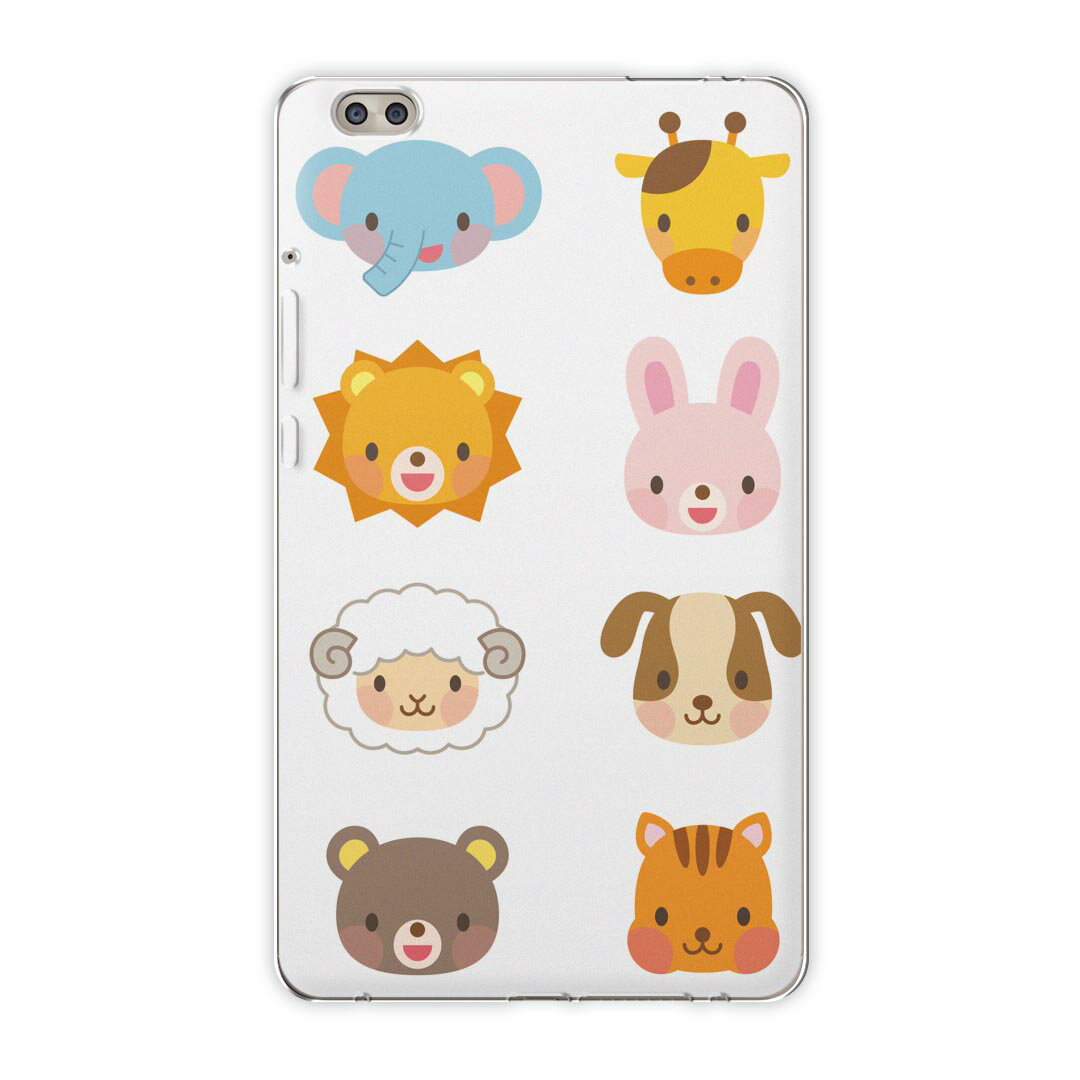 dtab compact d-02k docomo dタブ 用 タブレット ケース タブレット カバー TPU ソフトケース 013542 動物 可愛い 子供