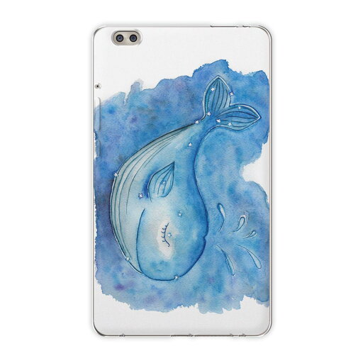 dtab compact d-02k docomo dタブ 用 タブレット ケース タブレット カバー TPU ソフトケース 013611 クジラ 海 水彩 dtab compact d-02k docomo dタブ 用 タブレット ケース タブレット カバー TPU ソフトケース 013611 クジラ 海 水彩