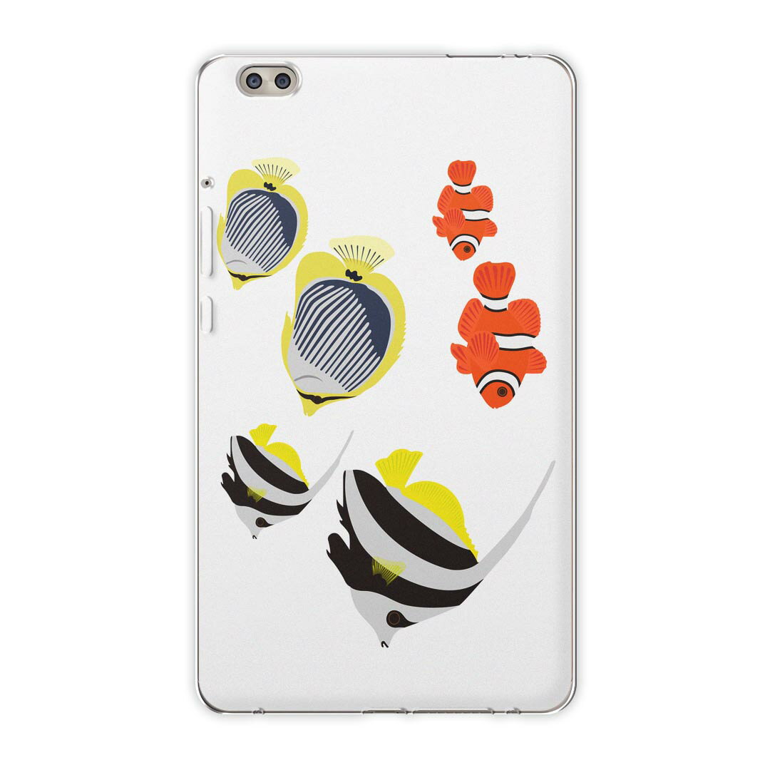 dtab compact d-02k docomo dタブ 用 タブレット ケース タブレット カバー TPU ソフトケース 013767 海　魚　夏