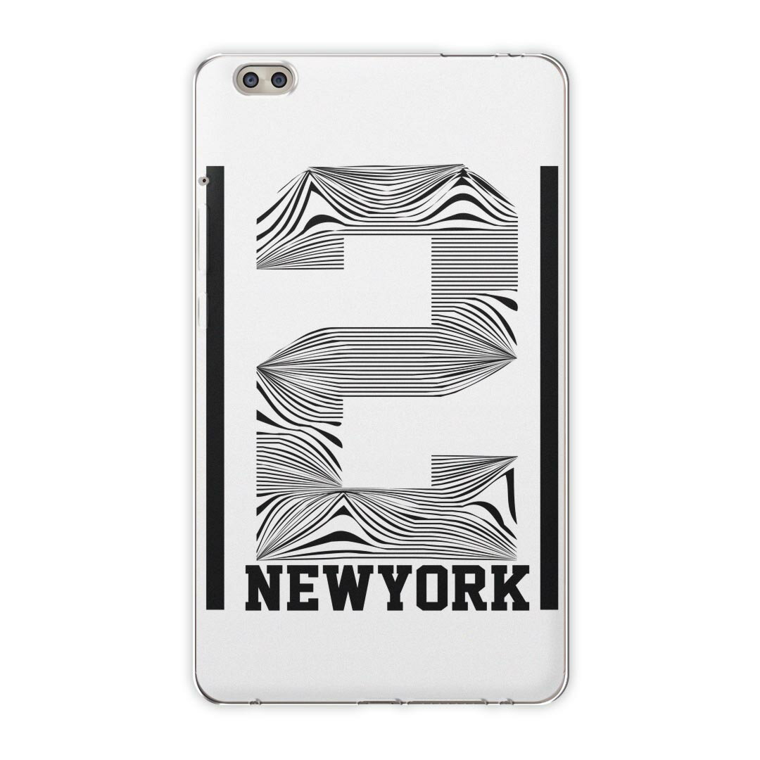 dtab compact d-02k docomo dタブ 用 タブレット ケース タブレット カバー TPU ソフトケース 013834 ニューヨーク 数字 文字