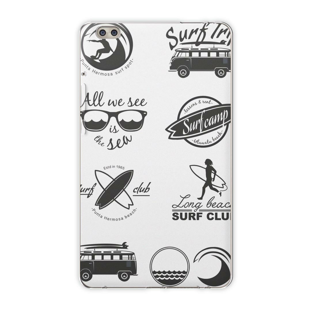 dtab compact d-02k docomo dタブ 用 タブレット ケース タブレット カバー TPU ソフトケース 013886 サーフィン 海 ロゴ