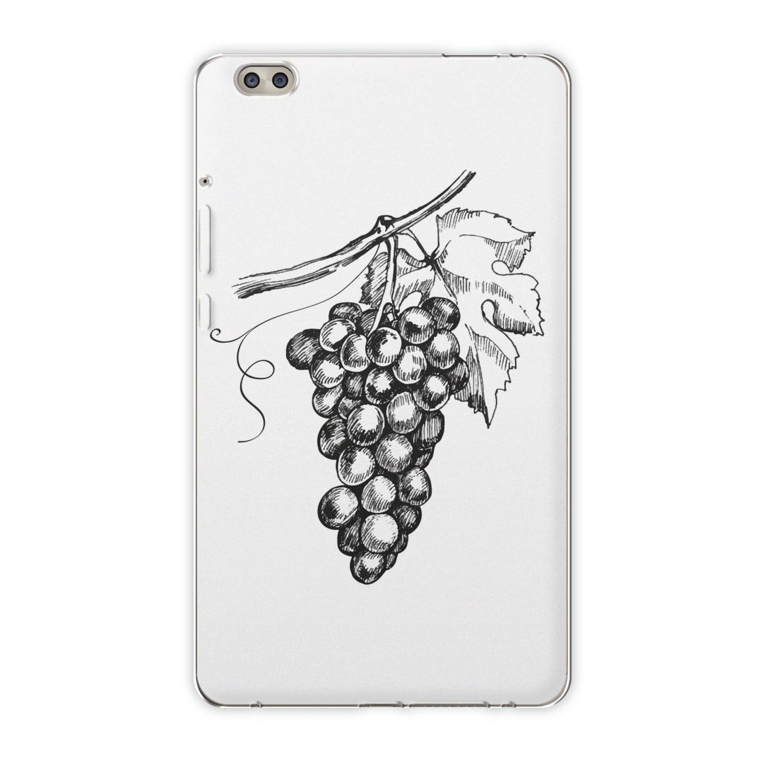 dtab compact d-02k docomo dタブ 用 タブレット ケース タブレット カバー TPU ソフトケース 014232 ぶどう フルーツ 果物