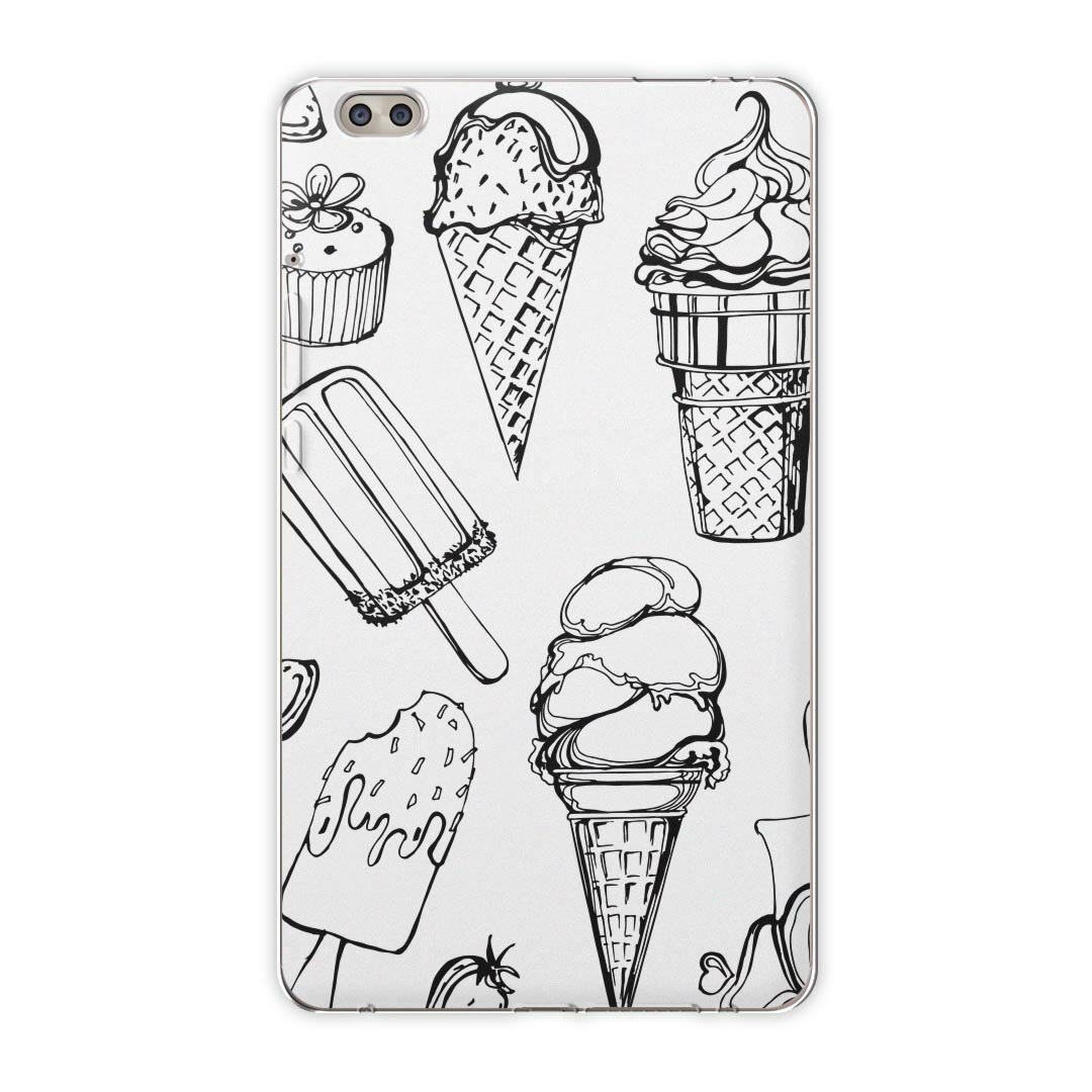 dtab compact d-02k docomo dタブ 用 タブレット ケース タブレット カバー TPU ソフトケース 014238 アイス イチゴ フルーツ