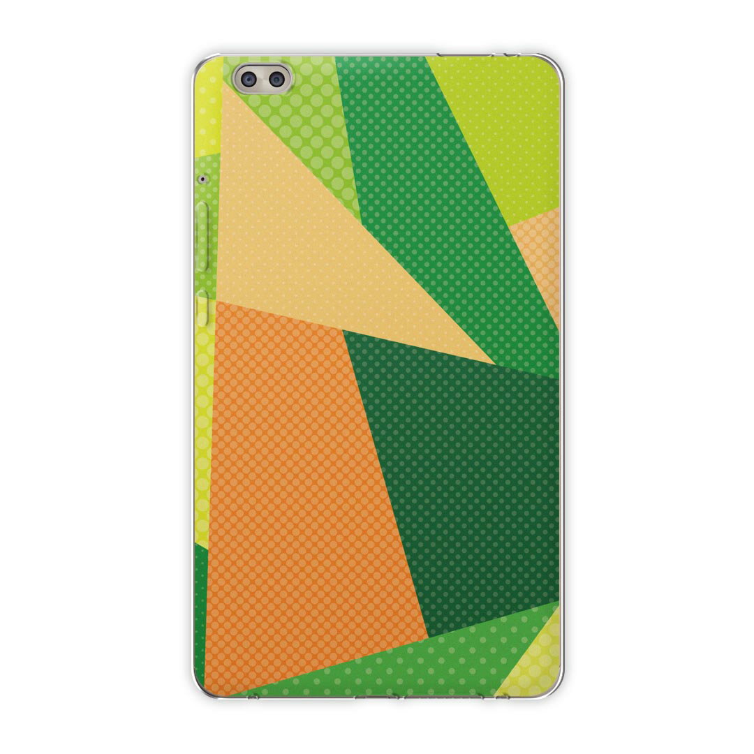 dtab compact d-02k docomo dタブ 用 タブレット ケース タブレット カバー TPU ソフトケース 014697 模様　ユニーク　緑