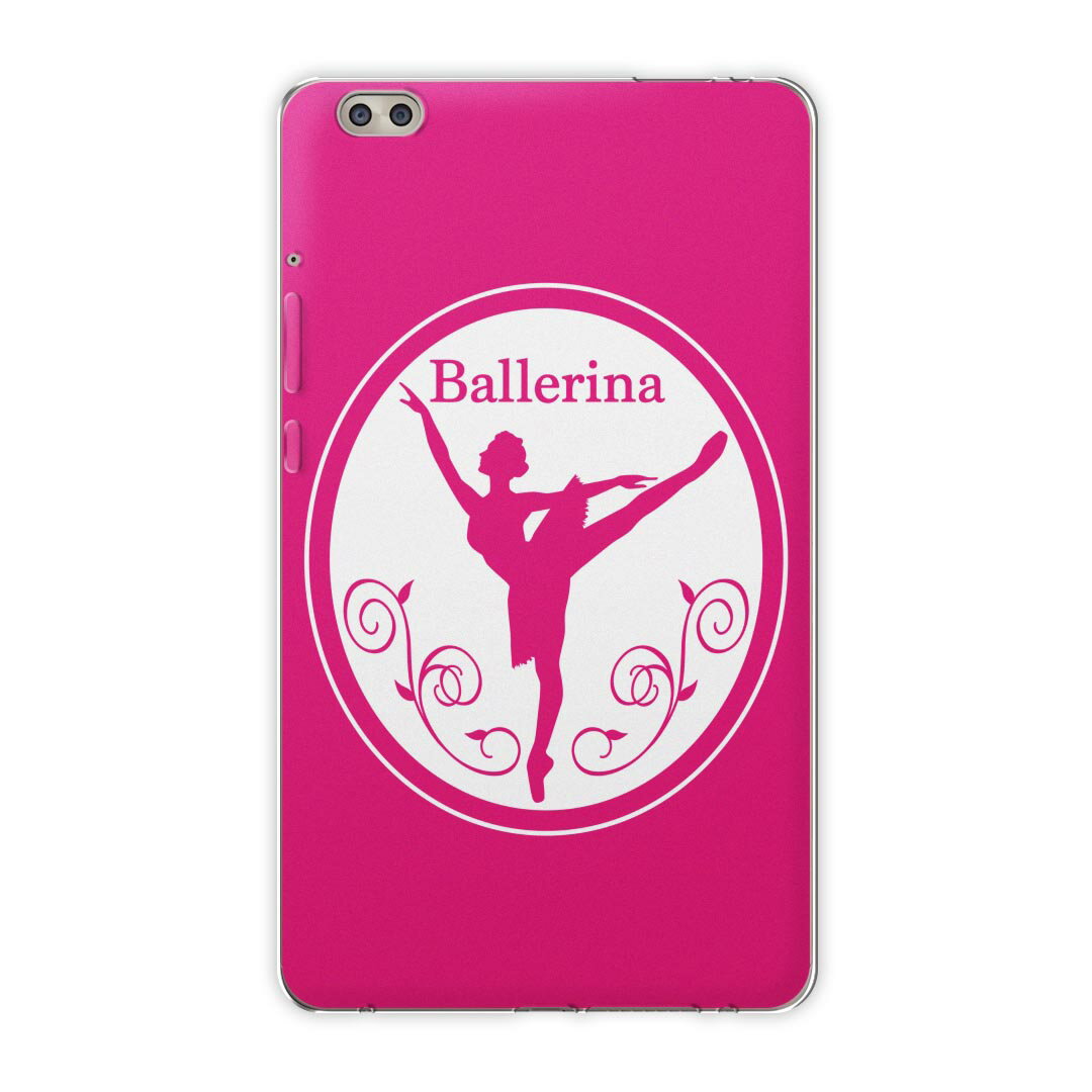 dtab compact d-02k docomo dタブ 用 タブレット ケース タブレット カバー TPU ソフトケース 014724 バレエ　シルエット(2.0)