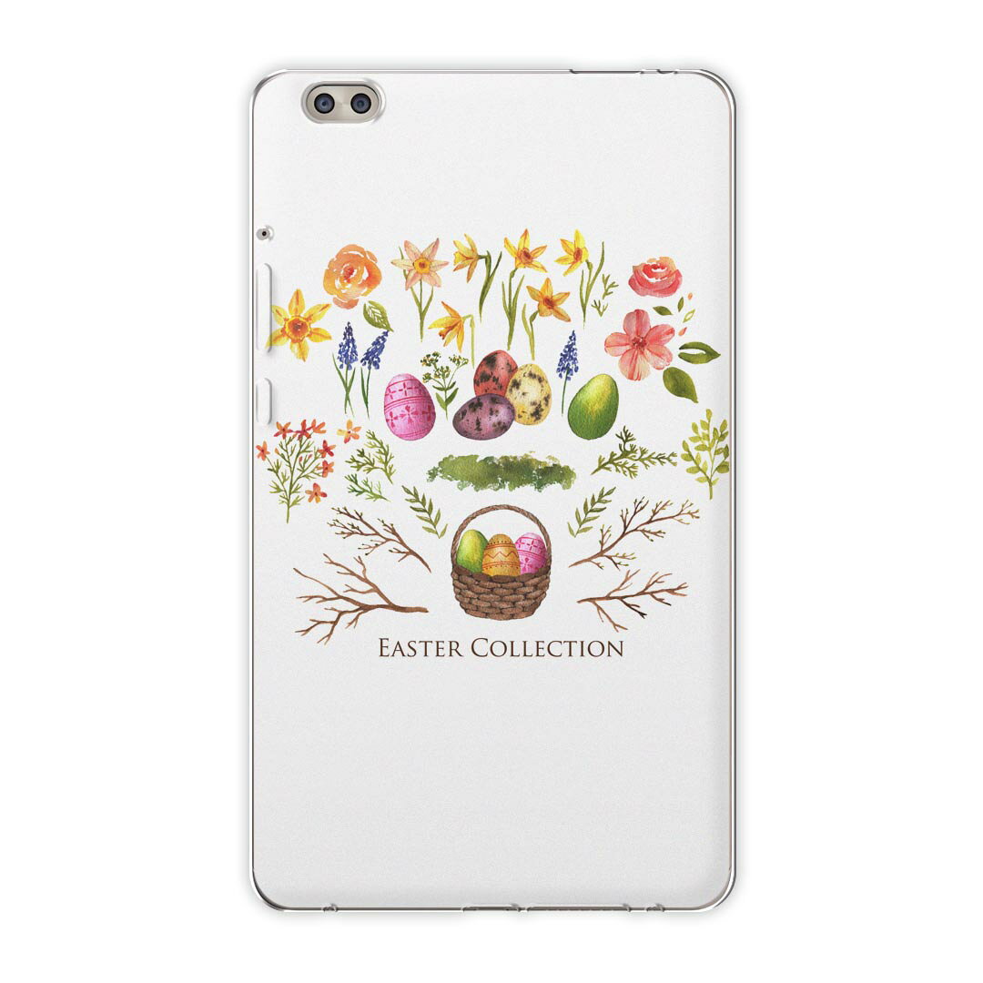 dtab compact d-02k docomo dタブ 用 タブレット ケース タブレット カバー TPU ソフトケース 015322 1 イースター たまご とり ケーキ パステル