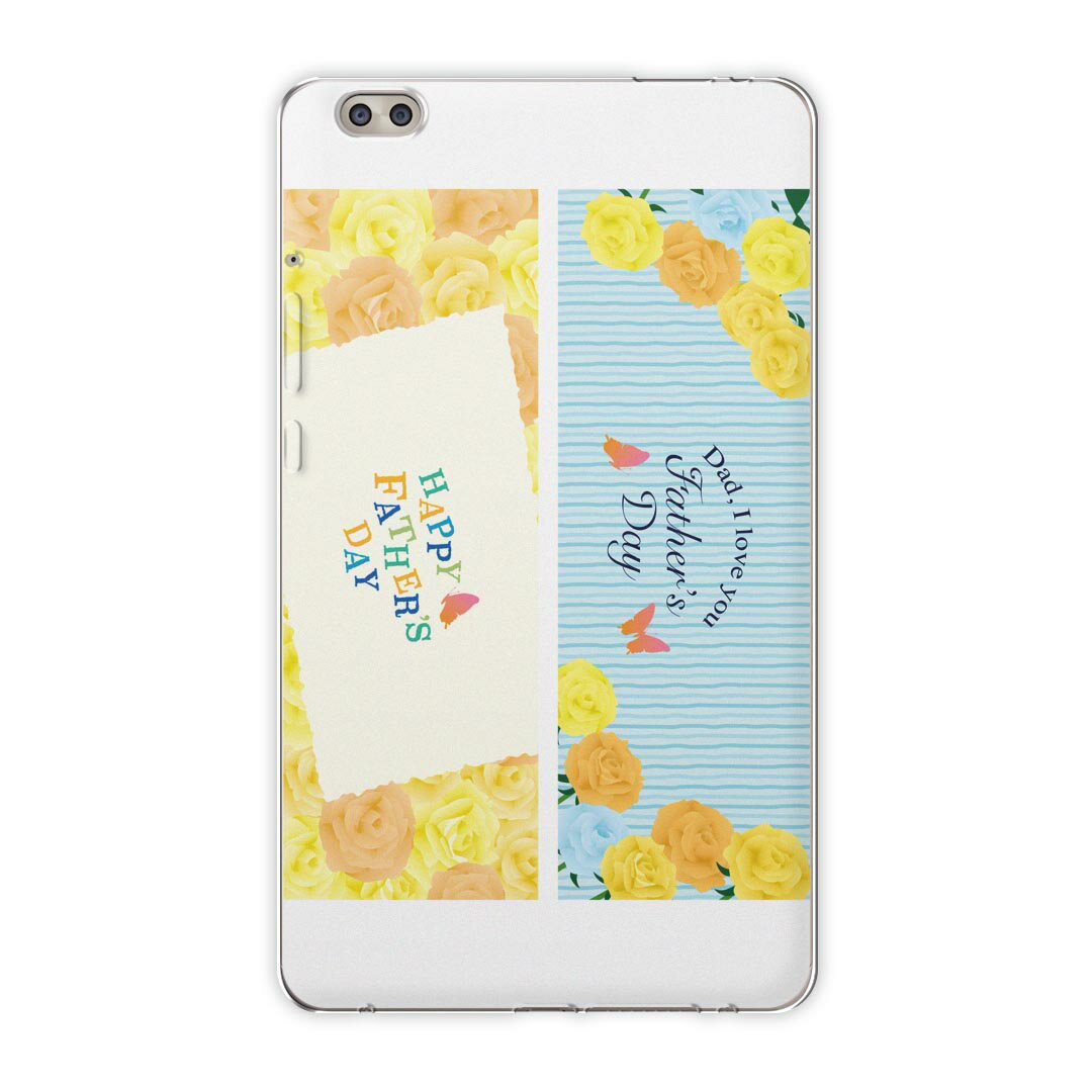 dtab compact d-02k docomo dタブ 用 タブレット ケース タブレット カバー TPU ソフトケース 015380 父の日 バラ 蝶