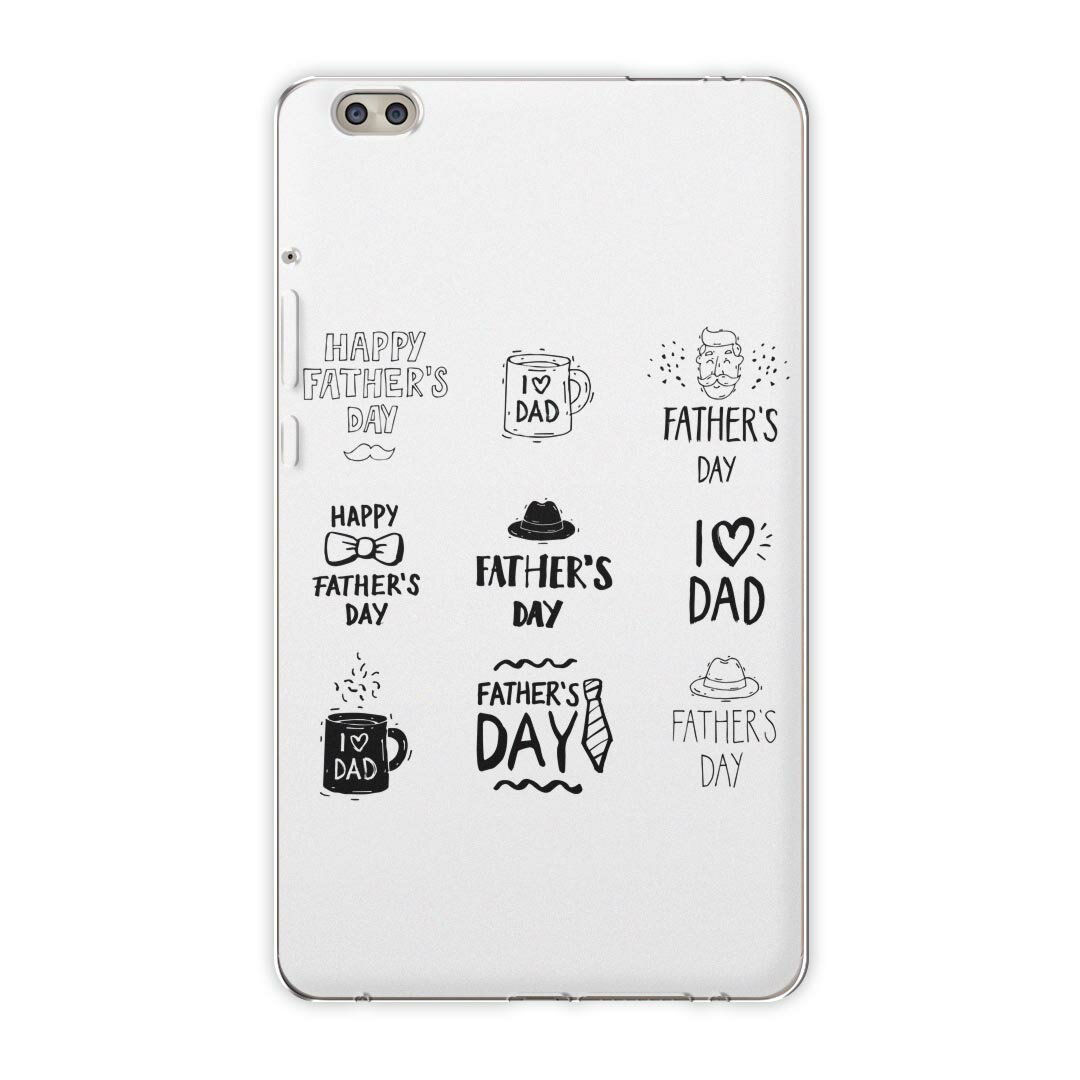 dtab compact d-02k docomo dタブ 用 タブレット ケース タブレット カバー TPU ソフトケース 015490 父の日 英字