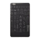 dtab compact d-02k docomo dタブ 用 タブレット ケース タブレット カバー TPU ソフトケース 015572 服 モノクロ 手書き 絵(2)
