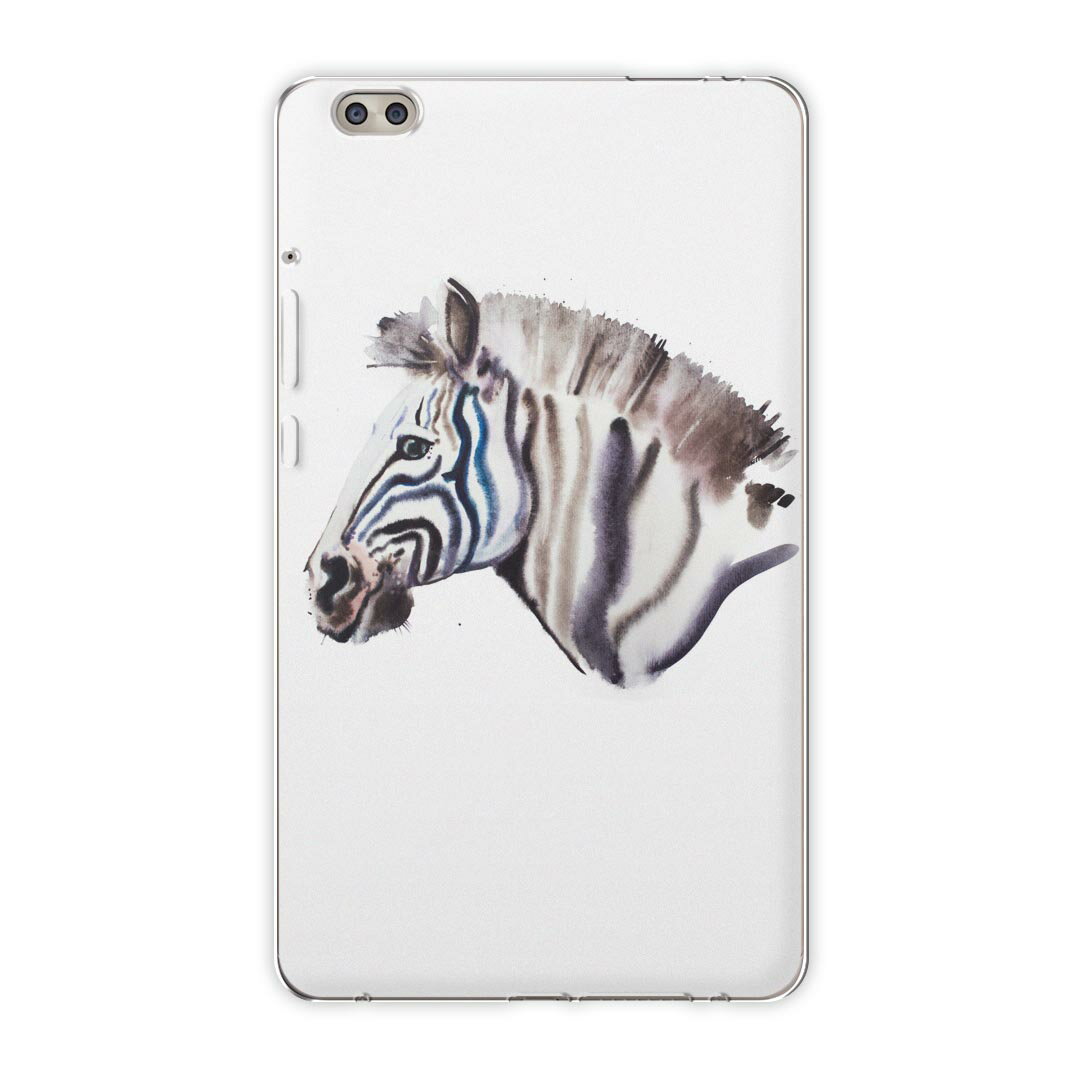 dtab compact d-02k docomo dタブ 用 タブレット ケース タブレット カバー TPU ソフトケース 016064 しまうま 水彩 かっこいい