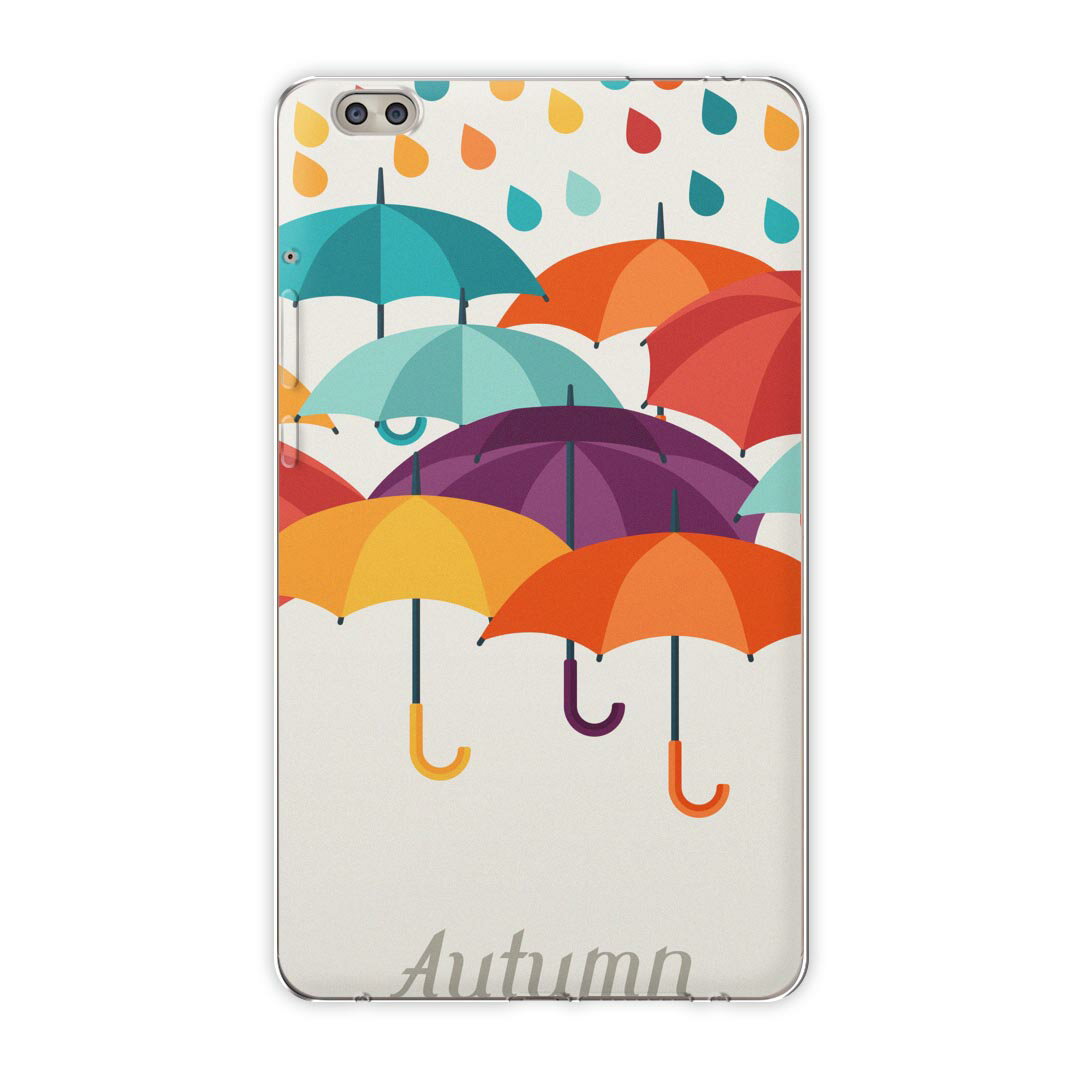 dtab compact d-02k docomo dタブ 用 タブレット ケース タブレット カバー TPU ソフトケース 016323 傘 梅雨 カラフル