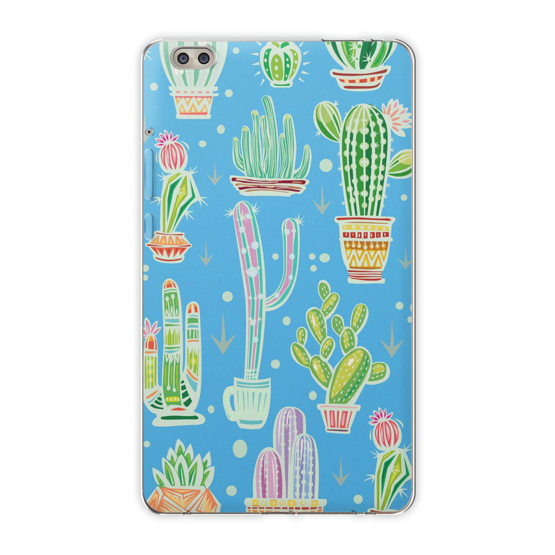 dtab compact d-02k docomo dタブ 用 タブレット ケース タブレット カバー TPU ソフトケース 016425 サボテン 植物